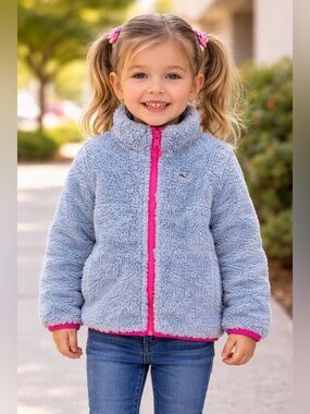 Vineyard Vines Teddy Fleece Pink & Blue